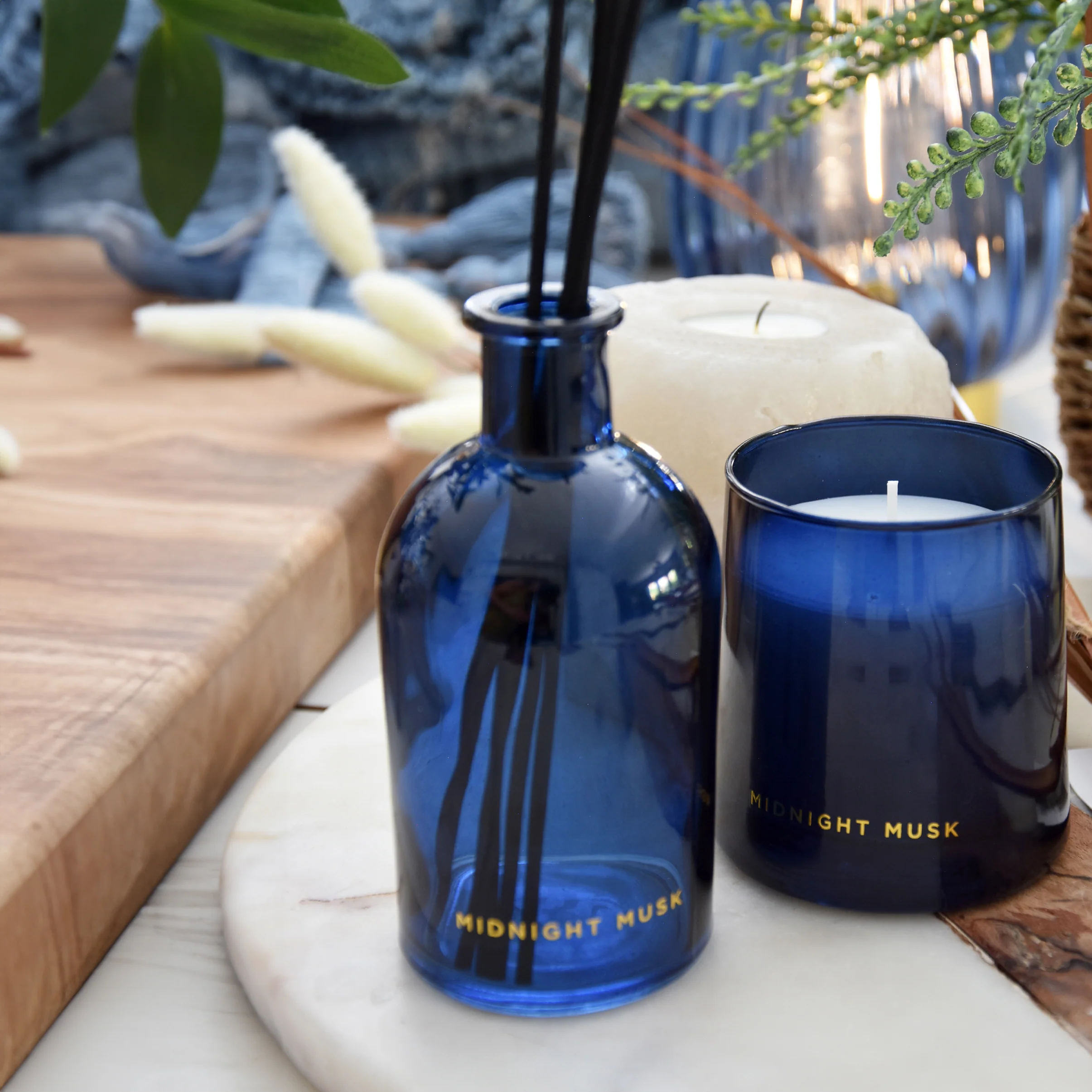 Blue Serenity Reed Diffuser in the Woods Essence