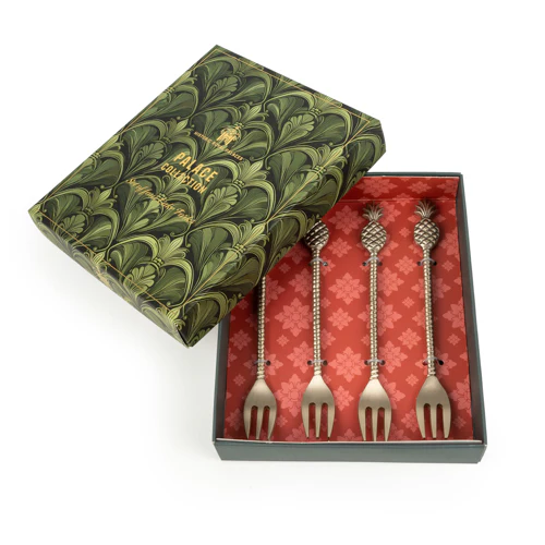 Cake Forks Set With Decorative Pineapple Handles - Image 2