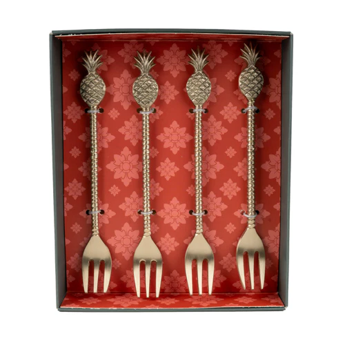 Cake Forks Set With Decorative Pineapple Handles - Image 4