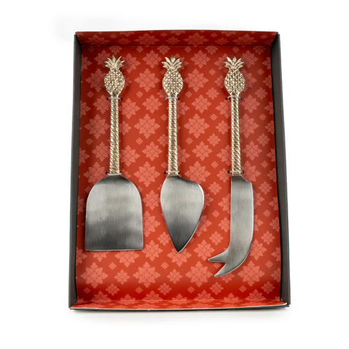 Cheese Knives Set With Pineapple Handles - Image 3