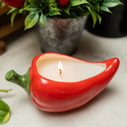 Chilli Candle Pot - Moroccan Red Cinnamon Scent - Image 2