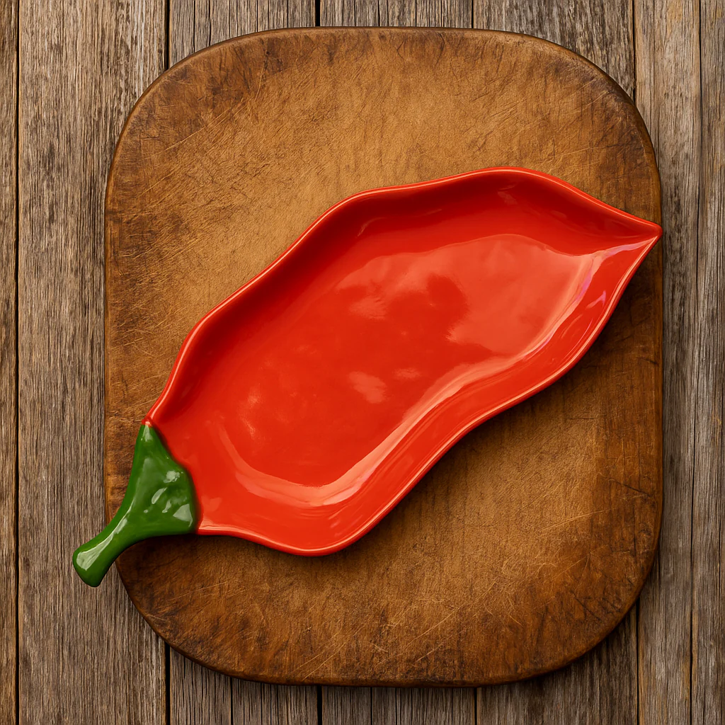 Chilli Shaped Ceramic Serving Plate - Image 2