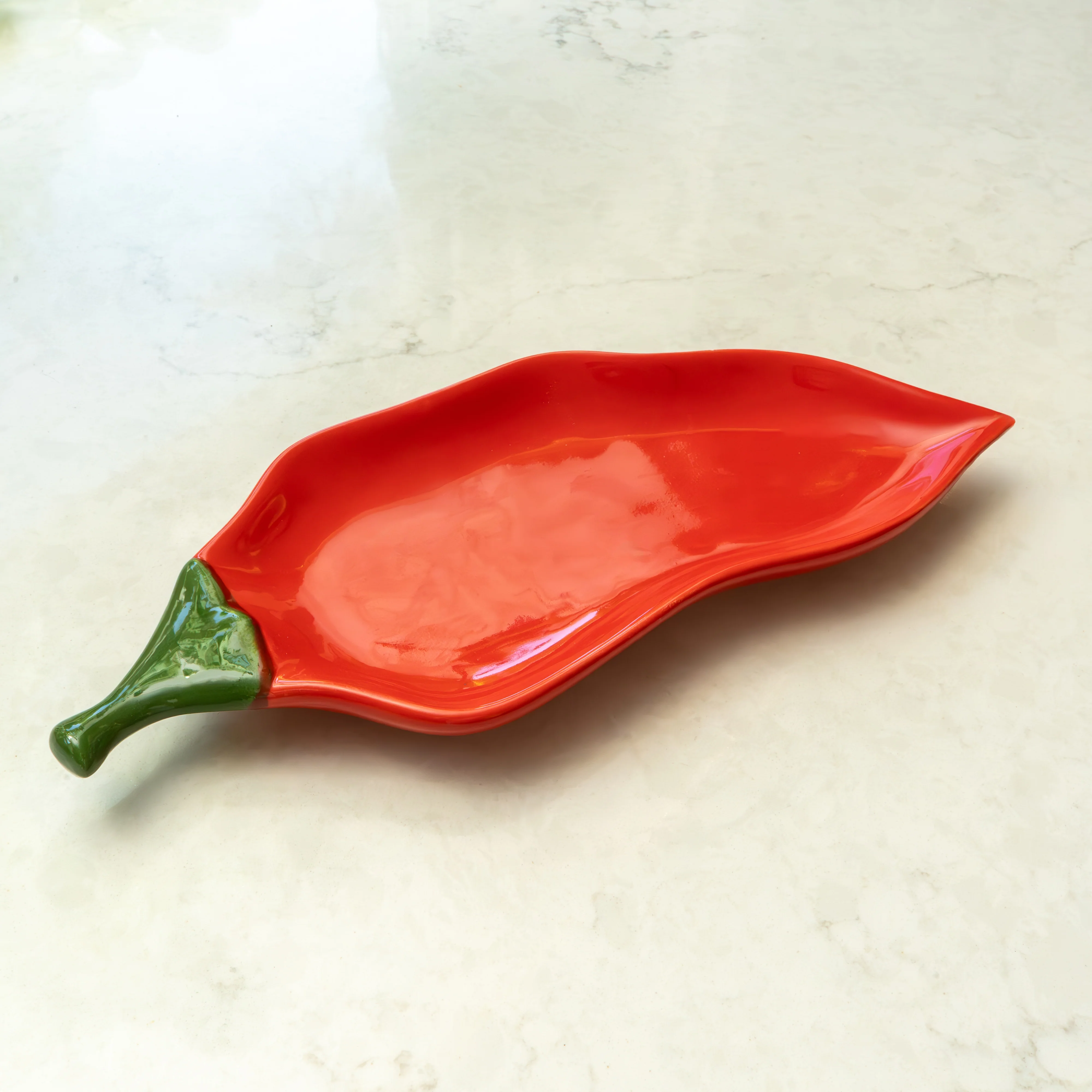 Chilli Shaped Ceramic Serving Plate - Image 3