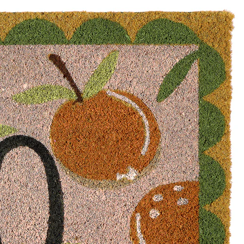 Ciao Doormat with Orange Design in Coir - Image 2