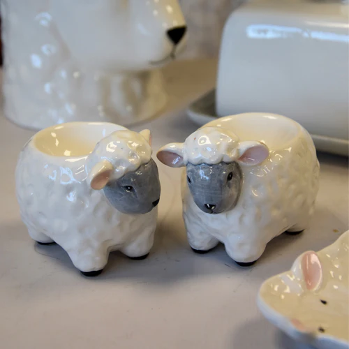 Country Sheep Egg Holder Pair