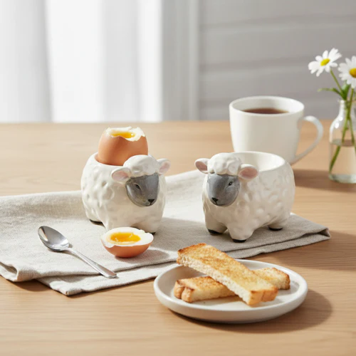 Country Sheep Egg Holder Pair - Image 2