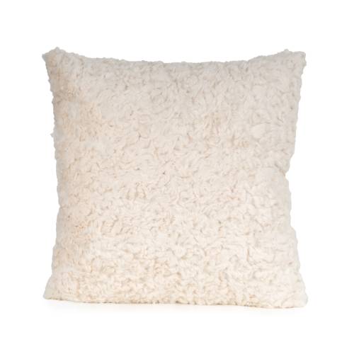 Cream Faux Fur Cushion - Image 5