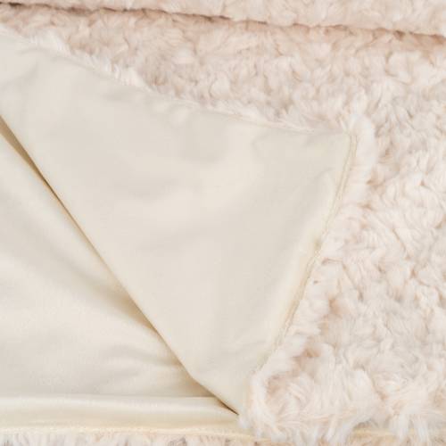 Cream Faux Fur Throw - Image 3