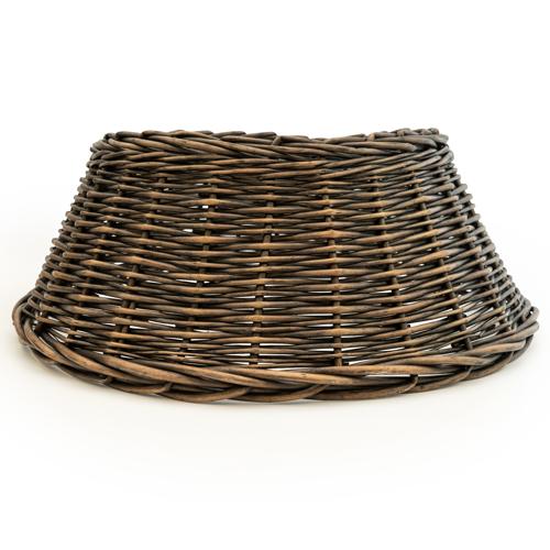 Dark Brown Wicker Christmas Tree Skirt - Image 2