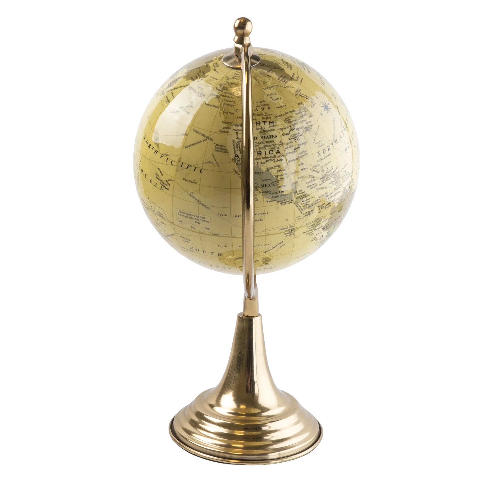 Elegant Cream & Gold World Globe - Image 6