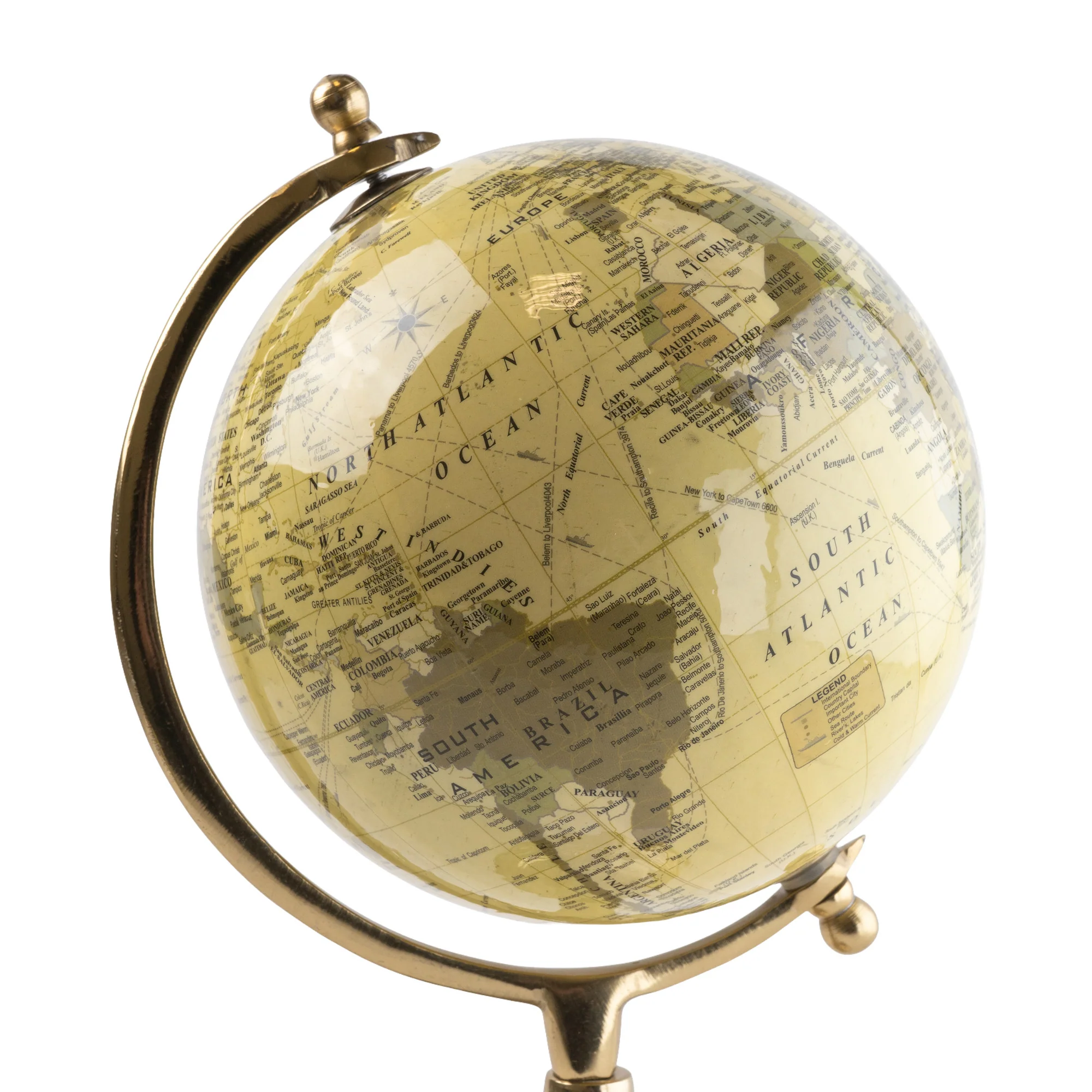 Elegant Cream & Gold World Globe - Image 7