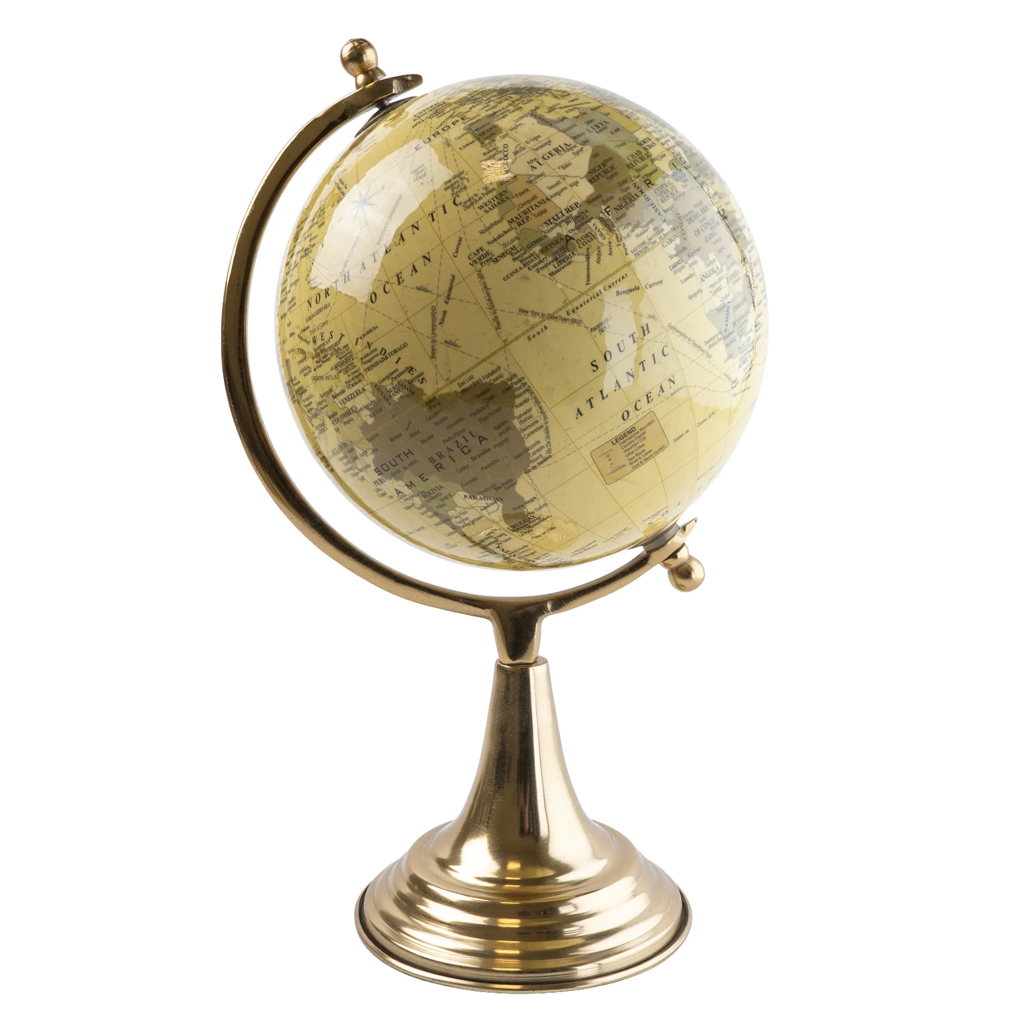Elegant Cream & Gold World Globe - Image 9