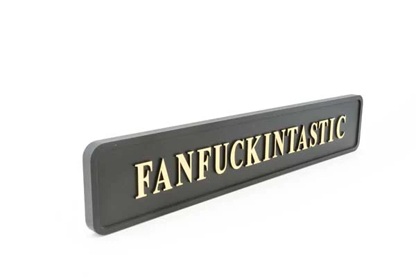 Fanfuckintastic Wall Sign Black & Gold - Image 4