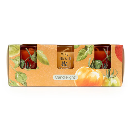 Set of 3 Votive Candles Vine Tomato & Cedarwood - Image 3