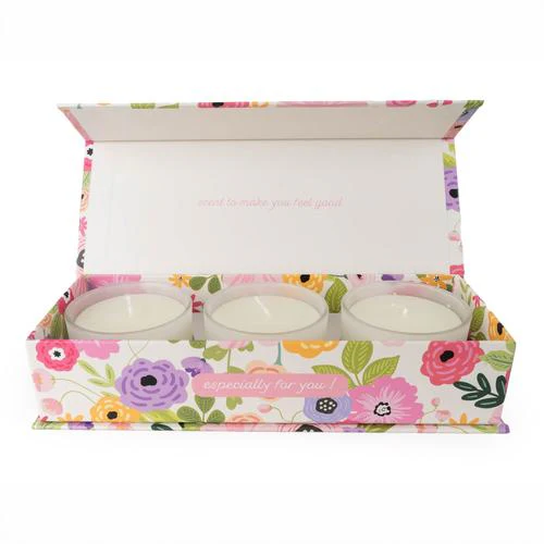 Floral Collection "Congratulations" Luxury Candle Trio