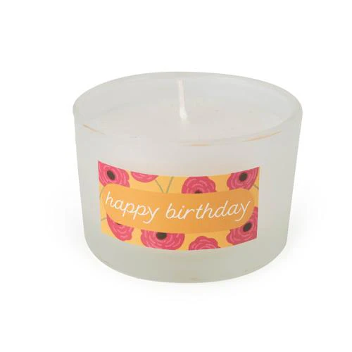 Floral Collection "Happy Birthday" Scented Gift Candle - Image 4