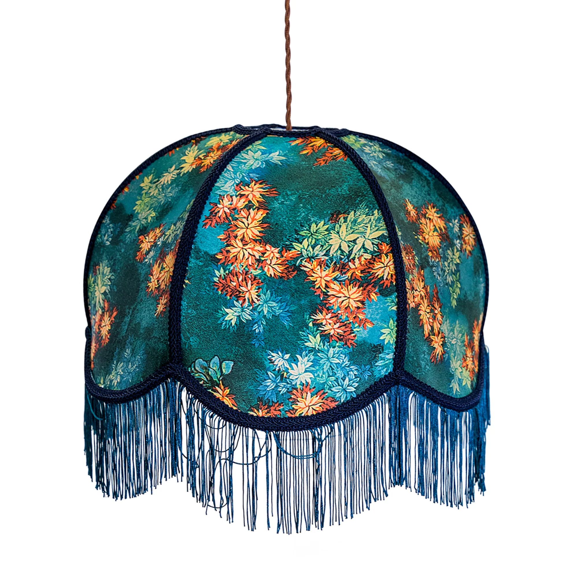 Frilled Lampshade with Floral Design (Lampshade Only) - Image 5