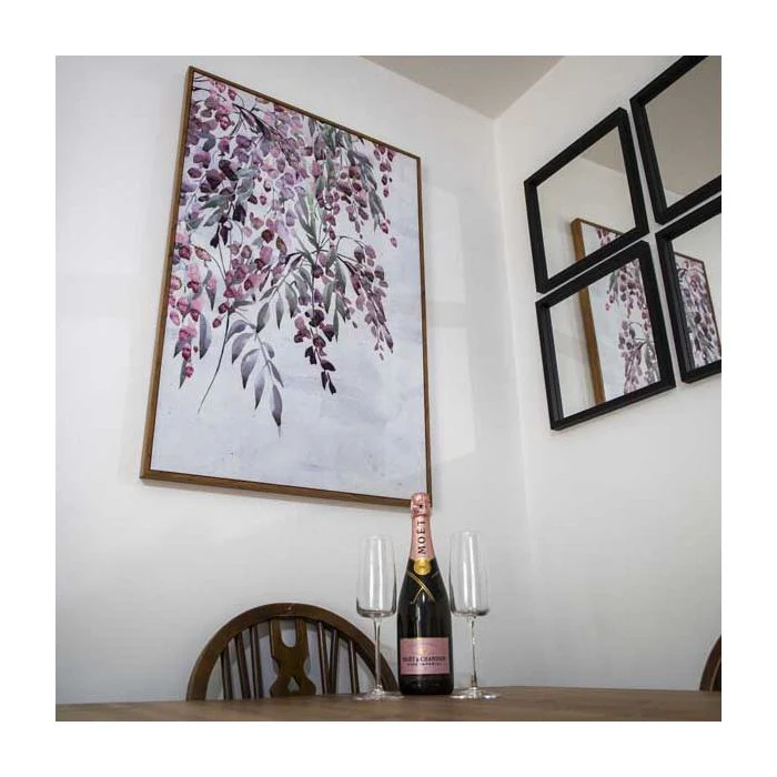 Floral Watercolour Canvas in a Wooden Frame - Image 3