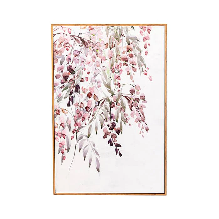Floral Watercolour Canvas in a Wooden Frame - Image 6