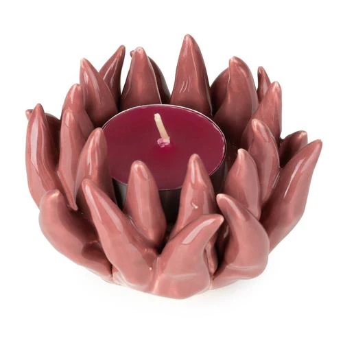 Flower-Shaped Pink Tealight Holder - Image 5