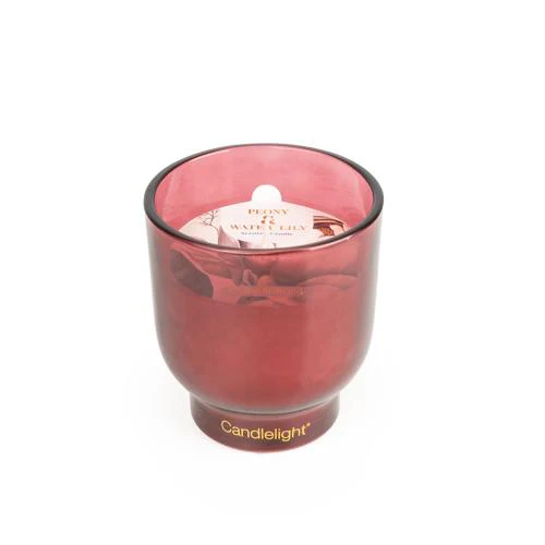 Peony & Water Lily Footed Candle - Image 3