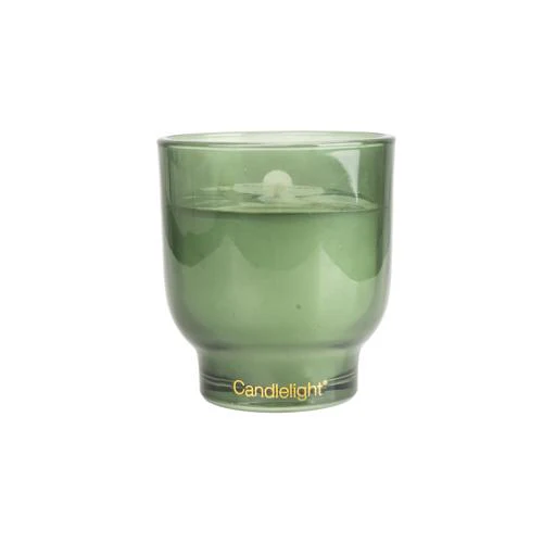 Medium White Poppy & Sage Footed Candle - Image 2