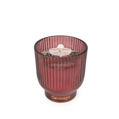 Medium Wild Strawberry & Rhubarb Footed Candle - Image 3