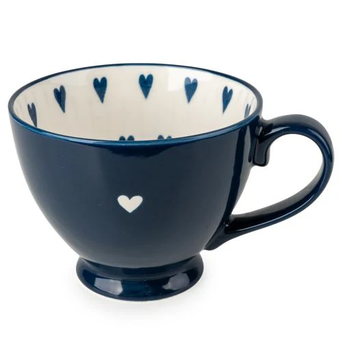 Wax Resist & Pad Print Hearts Footed Mug - Image 7