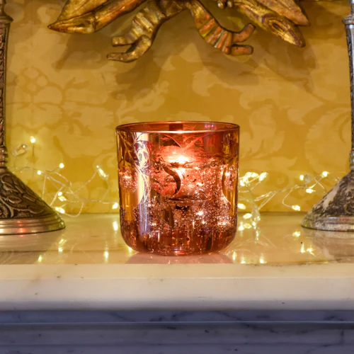 Forest Pine & Pomegranate LED Electroplated Candle - Image 2