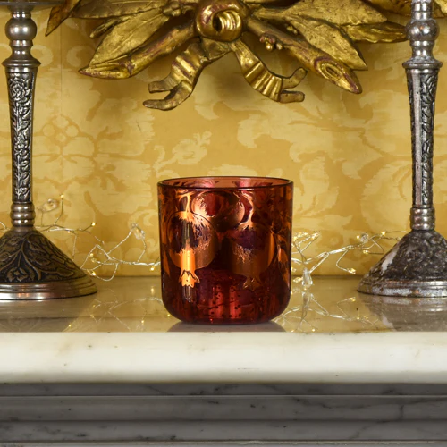 Forest Pine & Pomegranate LED Electroplated Candle - Image 3