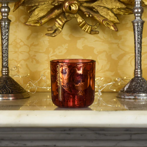 Forest Pine & Pomegranate LED Electroplated Candle - Image 4