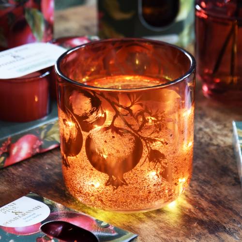 Forest Pine & Pomegranate LED Electroplated Candle - Image 5