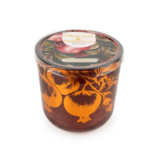 Forest Pine & Pomegranate LED Electroplated Candle - Image 7