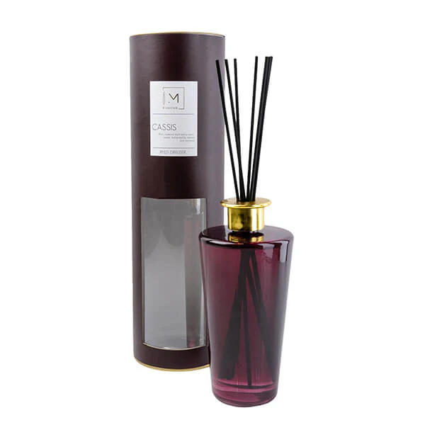 Fruity Cassis Scented - Reed Diffuser in Dark, Elegant Glass Bottle, 500ML - Image 2
