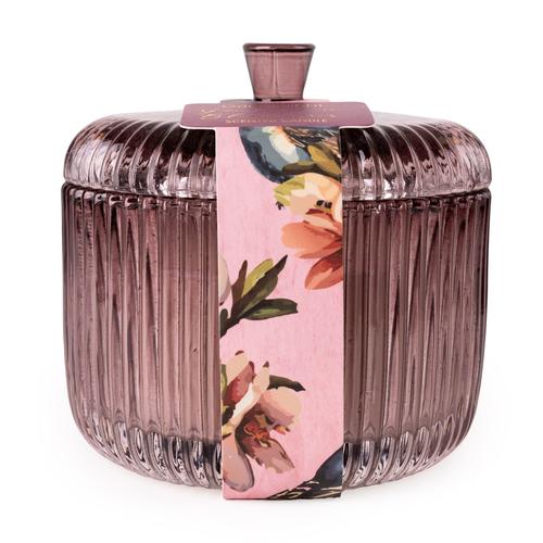 Garden Blooms and Plum Small Scented Candle Jar - Image 3