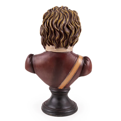 Gentry Lion Statue Bust on Round Base - Image 5