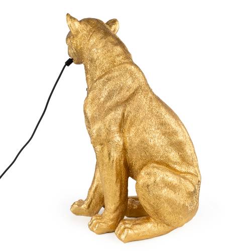 Gold Leopard Resin Lamp Base - Image 6