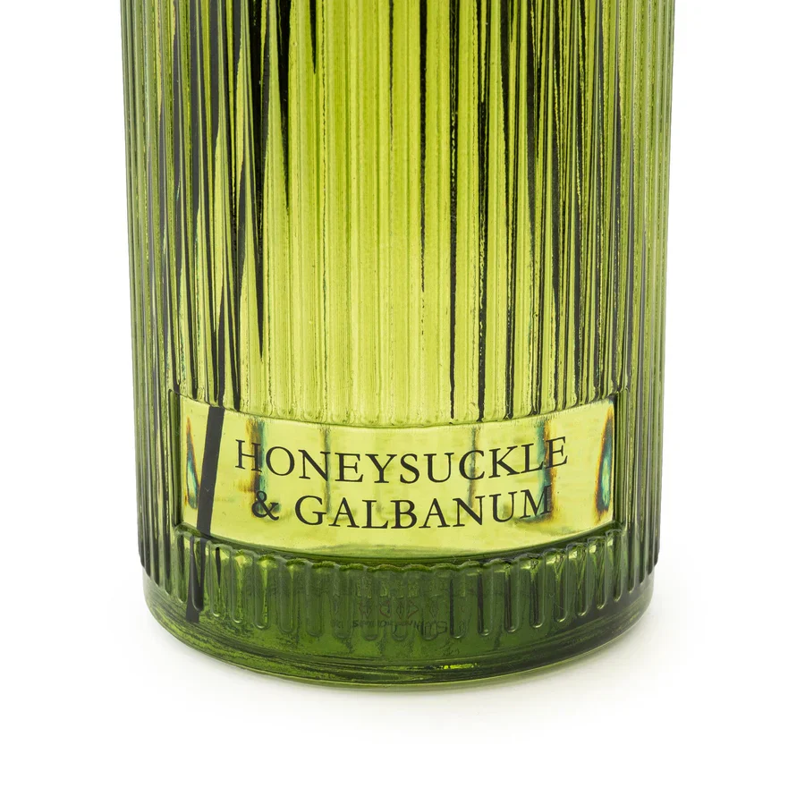 Honeysuckle & Galbanum - Elegant Green Glass Reed Diffuser, 1200ml - Image 4