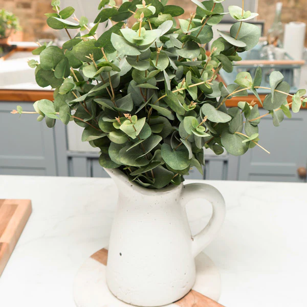 Lush Lifelike Green Eucalyptus Delight with Seven Heads