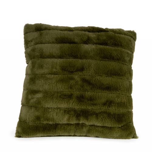 Green Faux Fur Cushion - Image 3