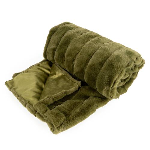 Green Faux Fur Throw - Image 2