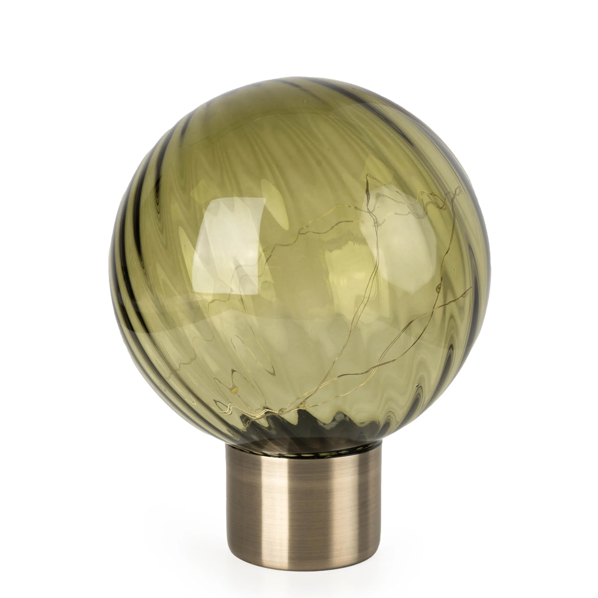 Green Glass Ball LED Lamp - Image 3