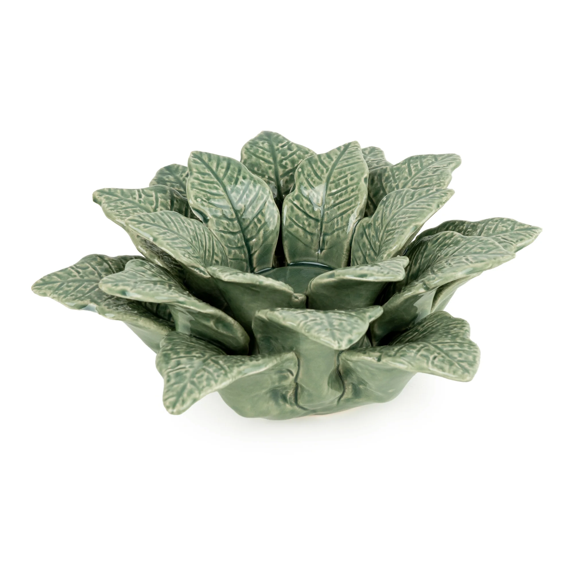 Green Leaf Tea Candle Holder - Image 2