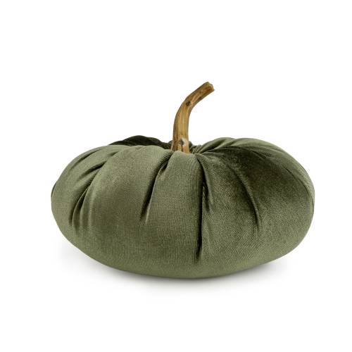 Green Velour Pumpkin Cushion - Image 3