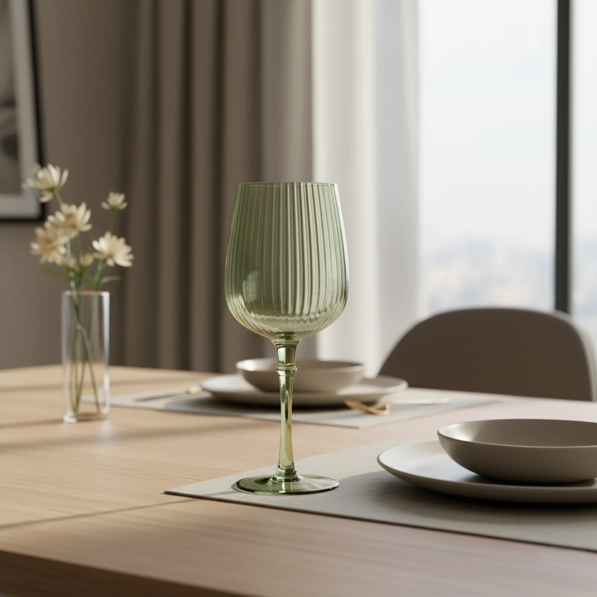 Green Wine Glass