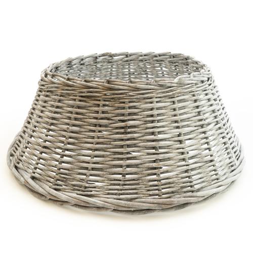 Grey Wicker Christmas Tree Skirt - Image 3