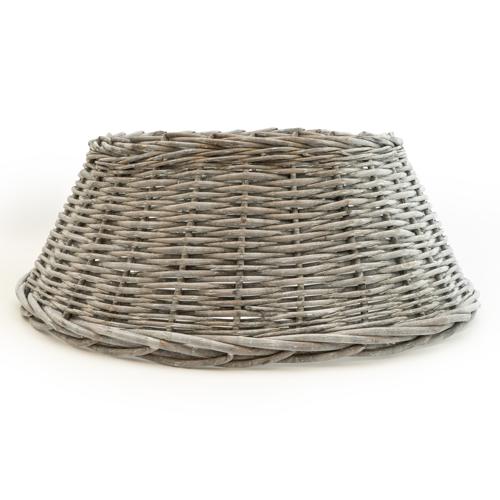 Grey Wicker Christmas Tree Skirt - Image 4