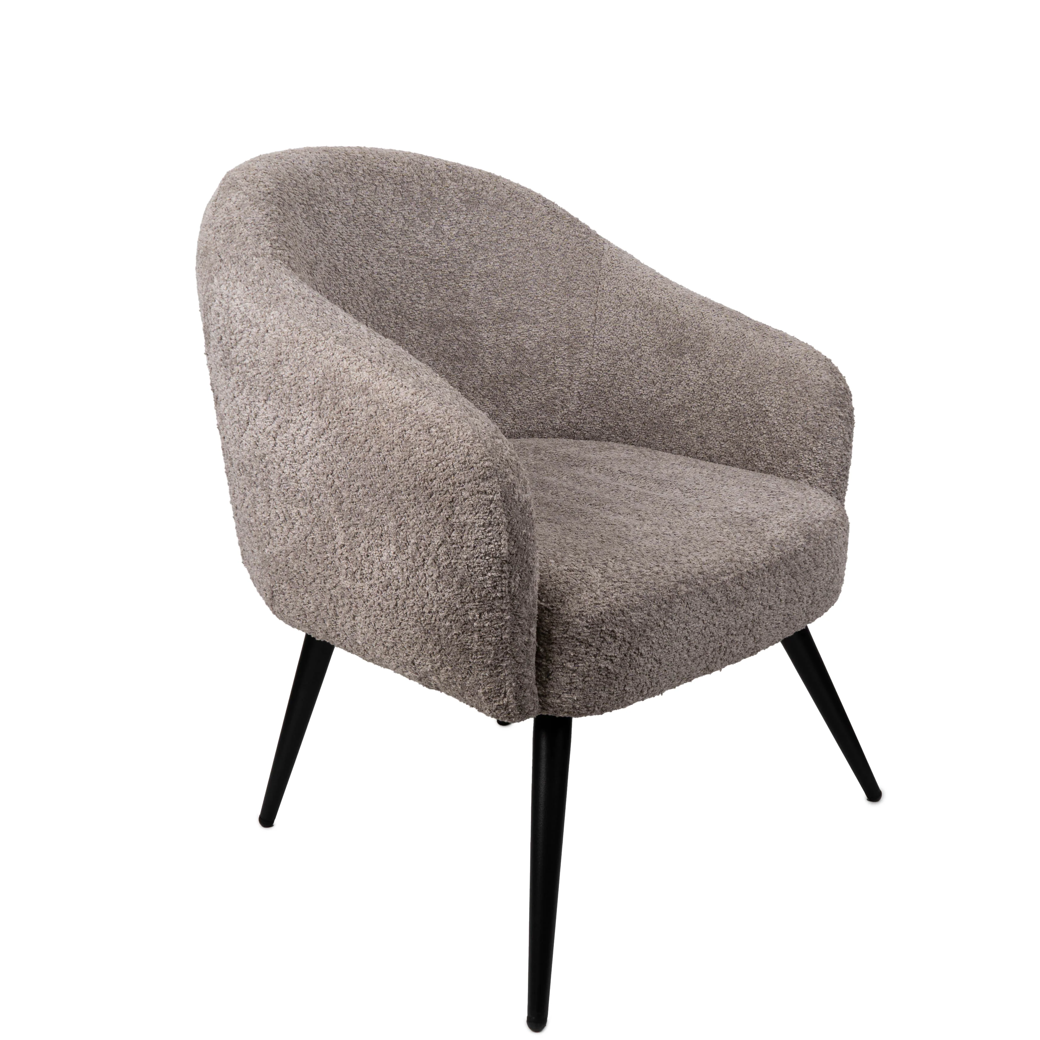 Modern Elegant Guarda Taupe Bucle Armchair - Image 5