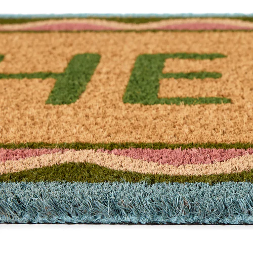 Hello Coir Doormat with Decorative Border - Image 2