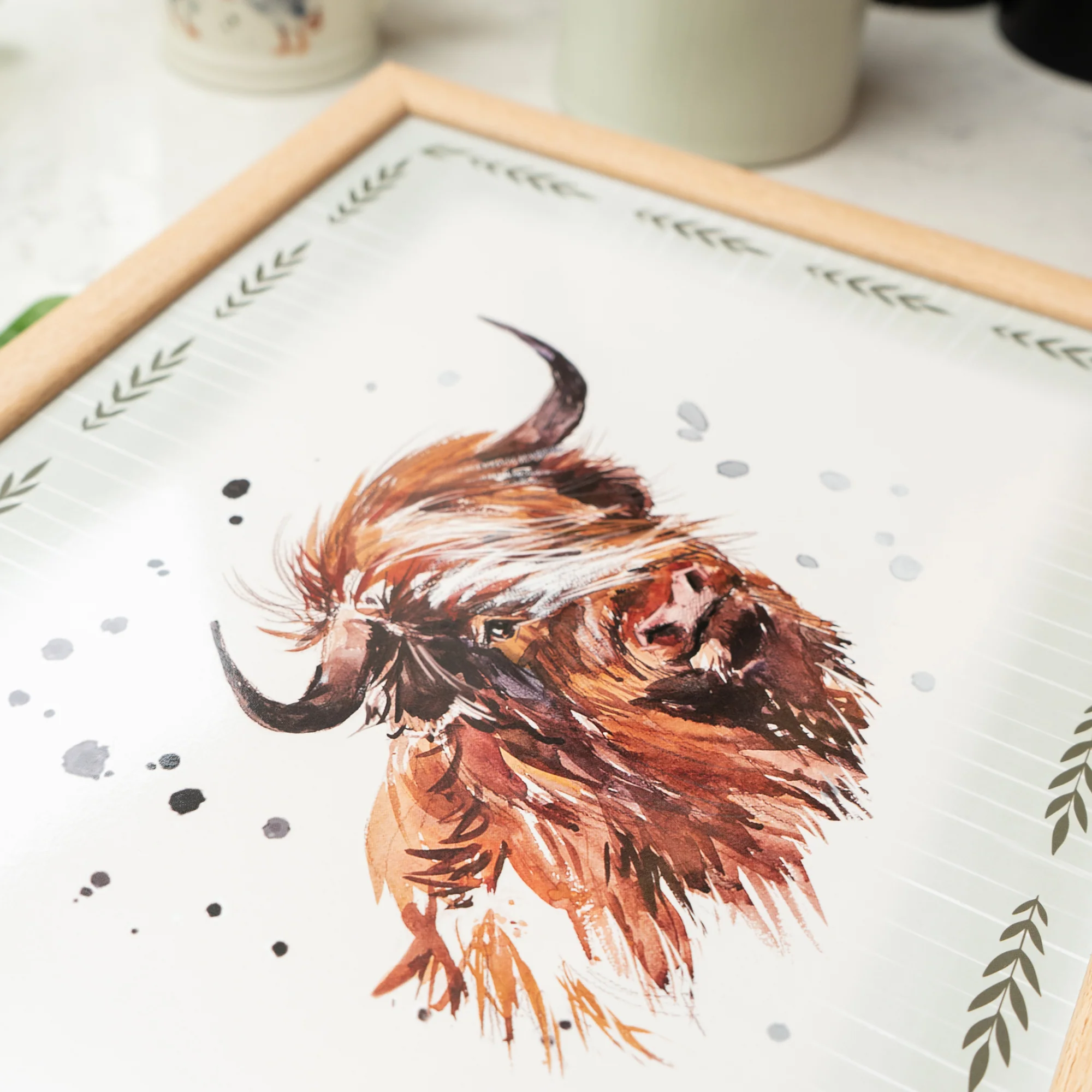Charming Highland Cow Lap Tray